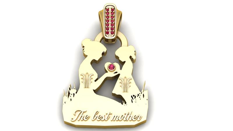 3D GOLD PENDANT  3d printable model