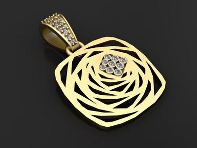 Spiral Pendant 3D printable model