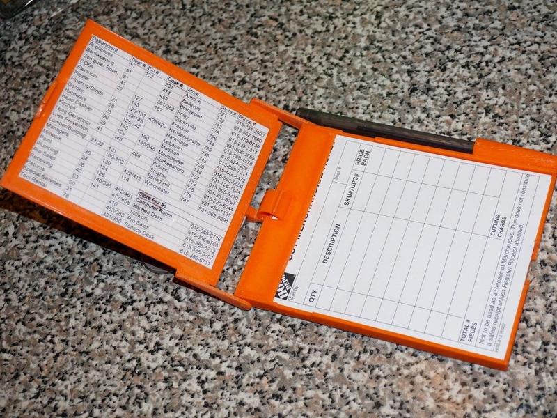 Home Depot "Cut Ticket" Notebook Holder