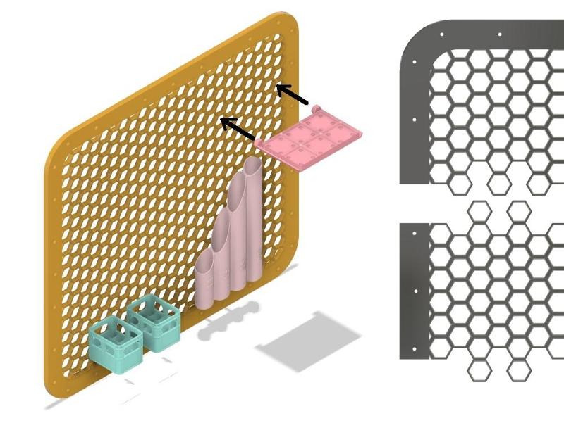 Prusa Enclosure Honeycomb Wall (Interlocking Panels)