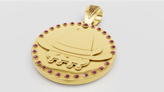 cowboy pendant 3D printable model