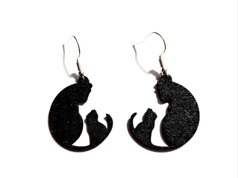 Mother & Kitten Love - Earrings