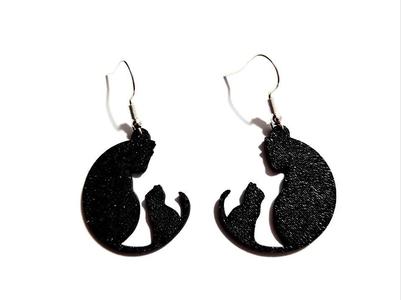 Mother & Kitten Love - Earrings