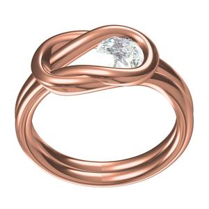 Single Stone Knot Style Solitaire Ring