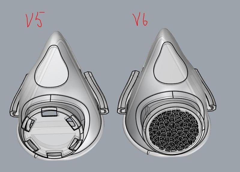v6 Covid-19 NanoHack v2 Copper3D front air leak voronoi fix