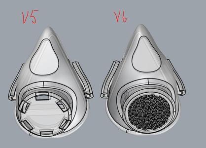 v6 Covid-19 NanoHack v2 Copper3D front air leak voronoi fix