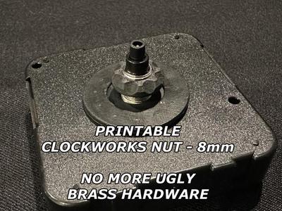 8mm Clockworks Nut - Replace Brass Nut 