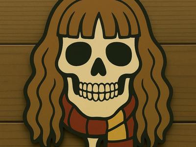 Hermoine Melting Skull Wallart