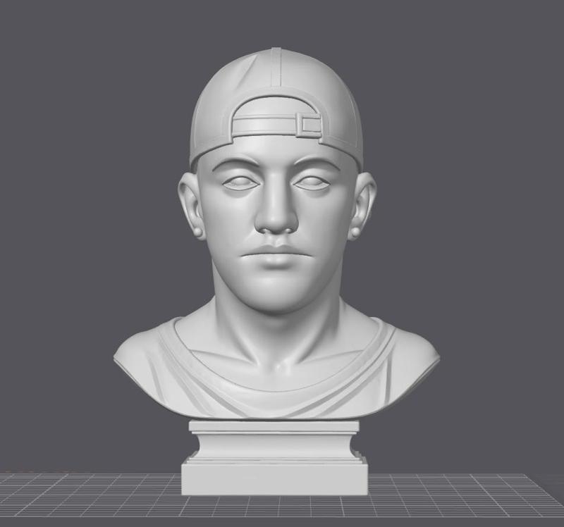 Bust of Mac Miller - 3D model of the American rapper and producer