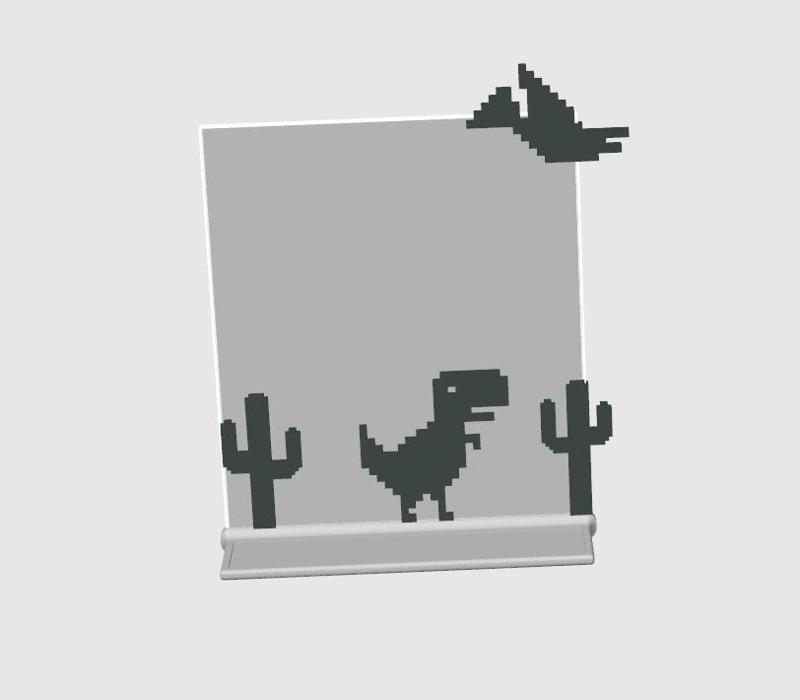 Chrome Internet Waiting Dinosaur Shelf 