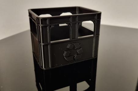 Beer crate battery holder, empty version with recycle logo