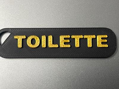 Toilet keychain