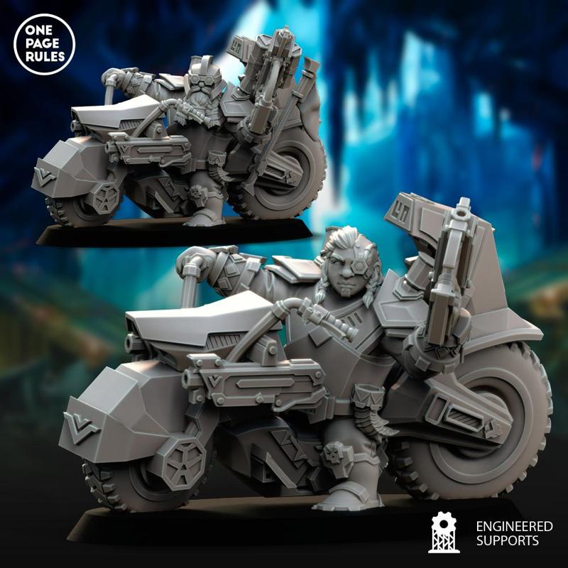 Dwarf Champion on Combat Bike - Dwarf Guilds