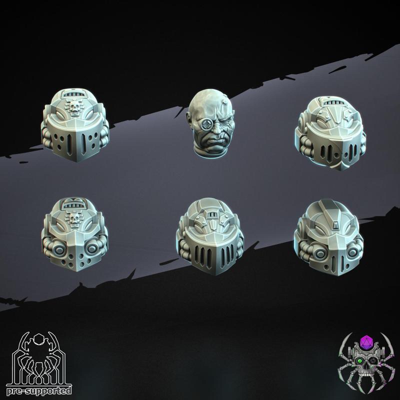 Demon Hunters Heavy Armor Squad Heads (Bits)