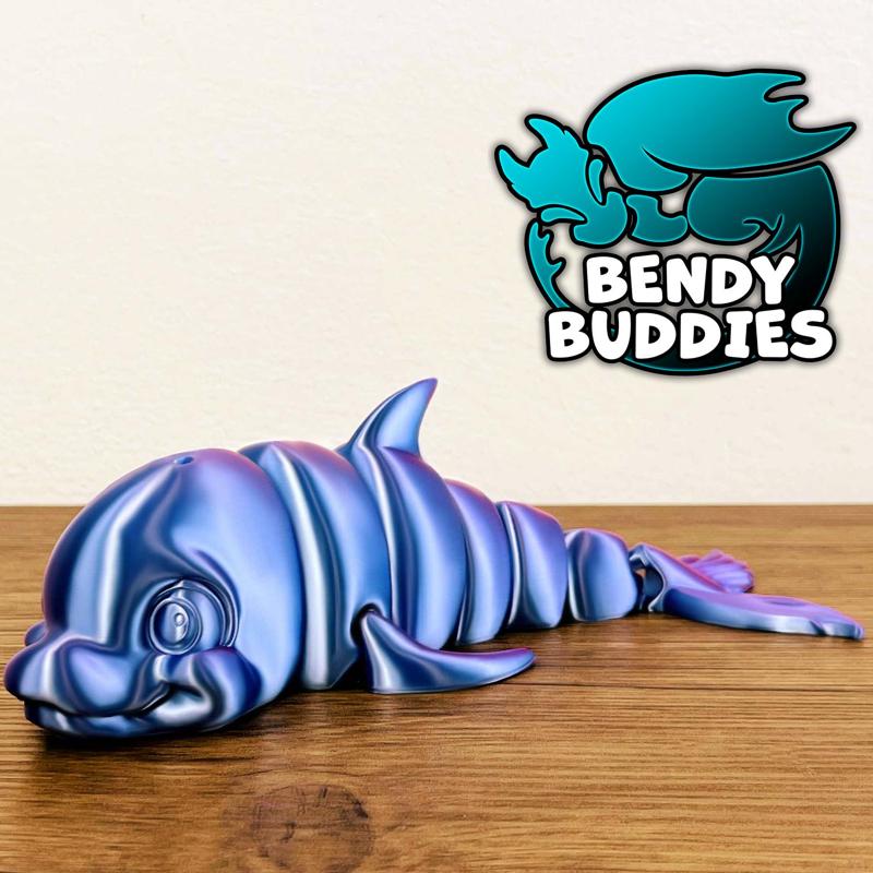 Dolpcon Cute Dolphin / Aquatic Mammal Articulated / Print-in-Place Ocean Creature / Cute Sea Beast / Water Villager / Fantasy World Encounter