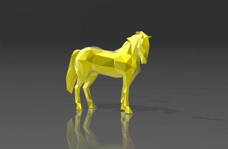 Calm Horse - Low Poly - Excellent Design - Decor