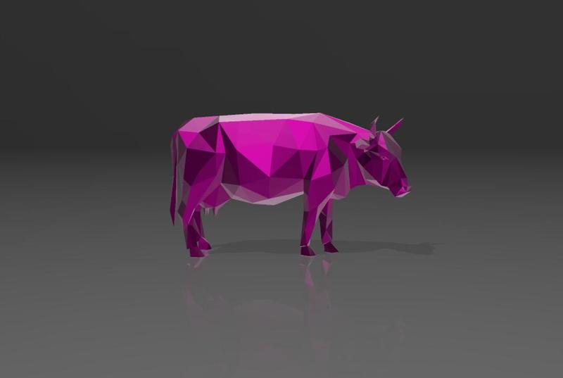 Cow - Low Poly - Excellent Design - Decor