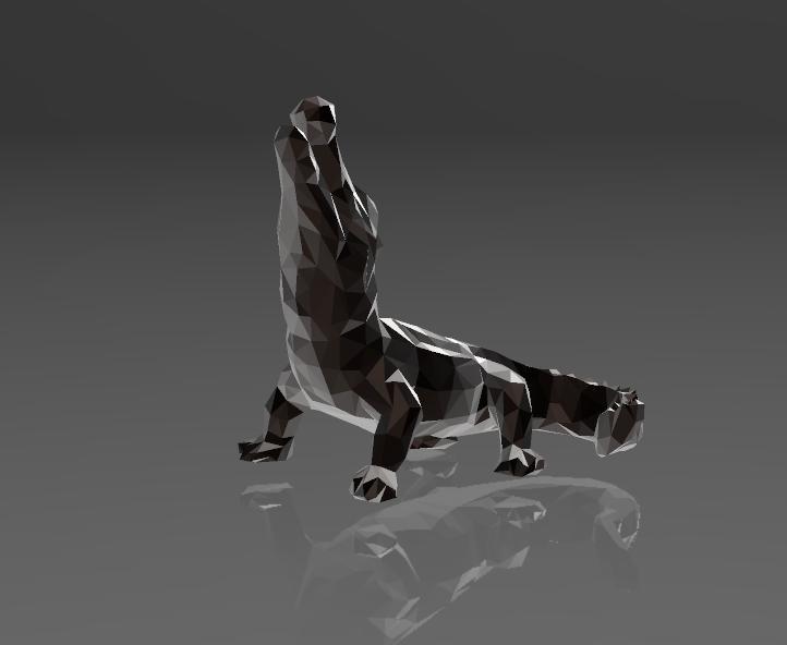 Lowpoly Crocodile Charm - Low Poly - Excellent Design - Decor