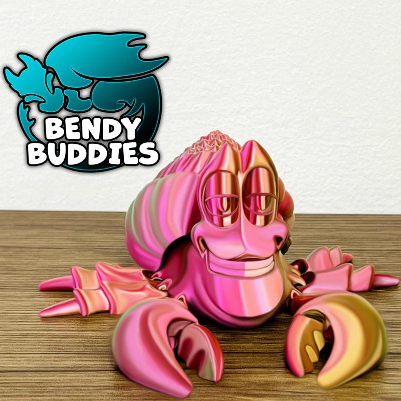 Hermit Crab Crabsta / Cute Claw Hugger Articulated / Print-in-Place Creature / Underwater Animal / Water Monster / Fantasy World Beast