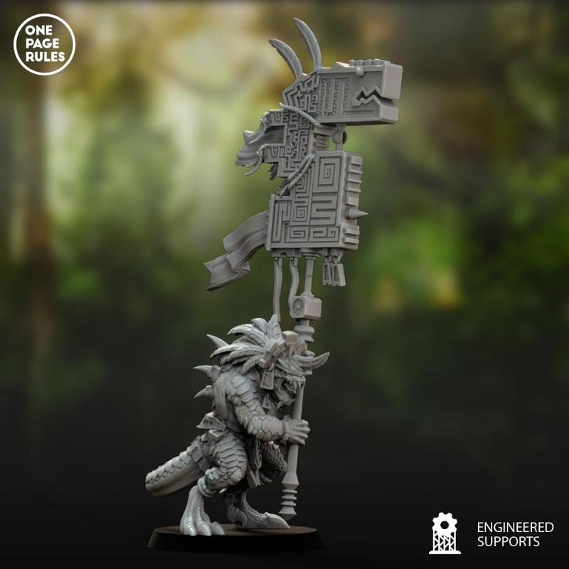 Saurian Veteran (Army Standard Bearer) - Saurians