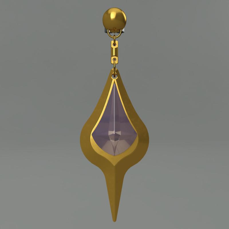 Genshin Impact Kaeya Earring. Video game, props, cosplay