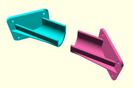 Angle bracket for hanging rail