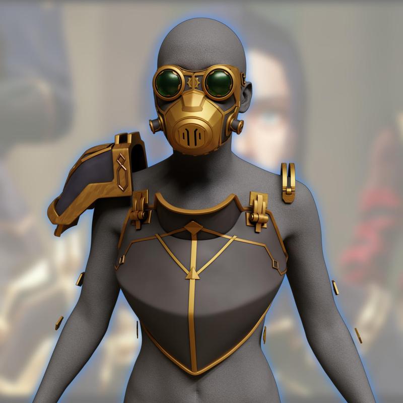 Armor Enforcer stl vi caitlyn cosplay kit + mask