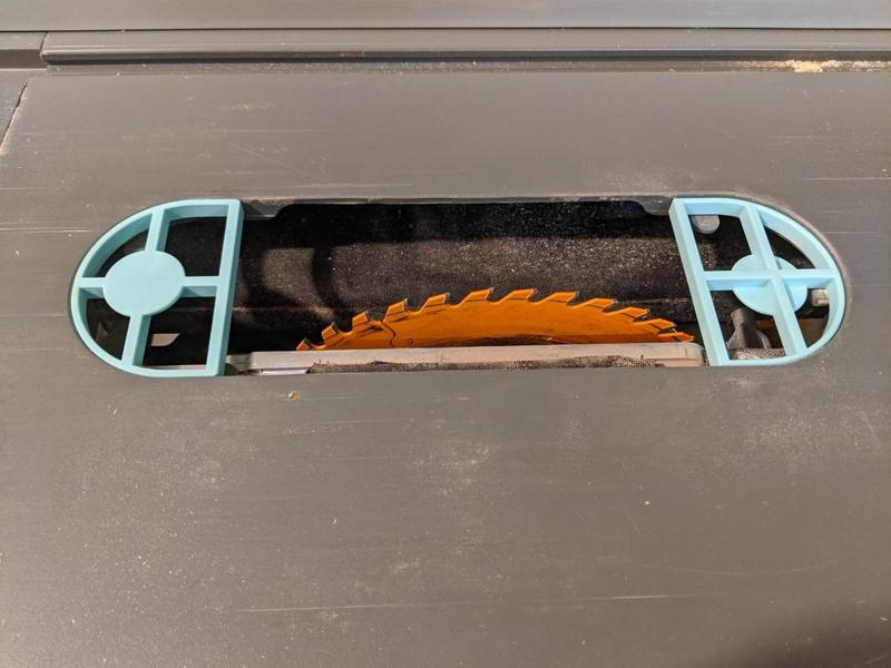 DeWalt 7491 table saw zero clearance insert end