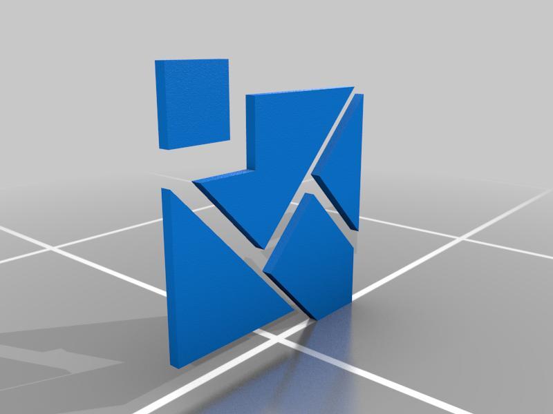 5 Piece Puzzle Make a perfect square