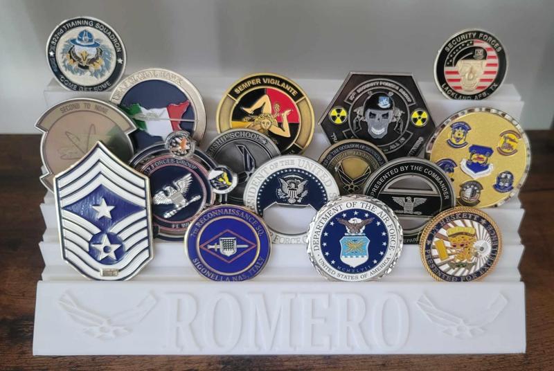 Military Coin Rack