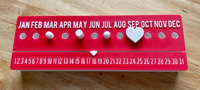 Endless calendar modular with different pins ams ready