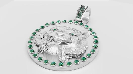 WOLF FACES PENDANT 3d printable model