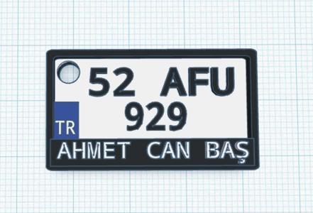 plate shaped keychain