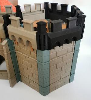 Playmobil castle battlement hexagon connector