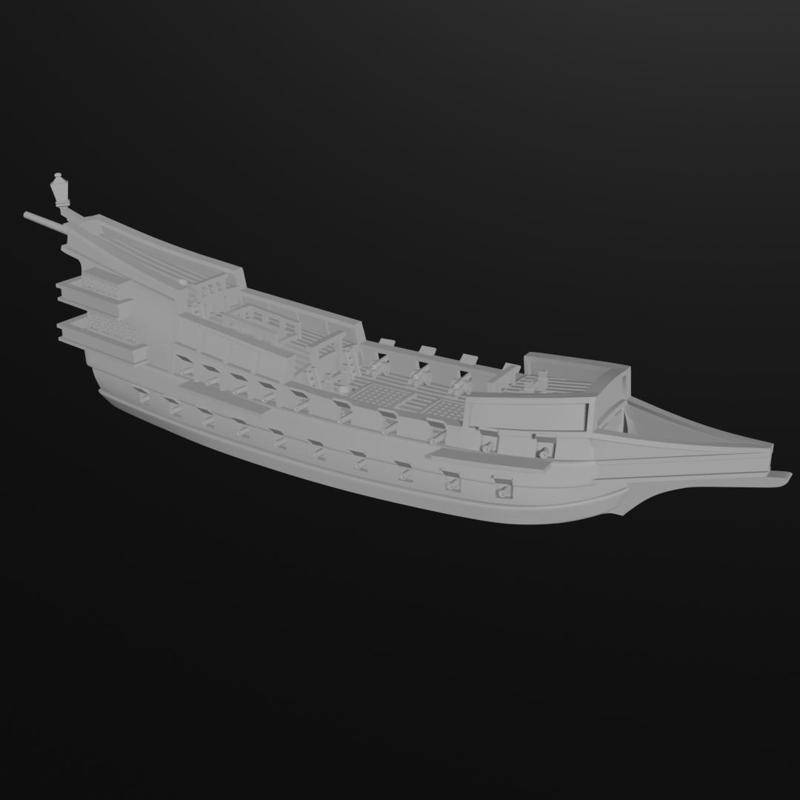 ES Spanish/Portuguese Galleon San Mateo & Blender File GS-ES-4