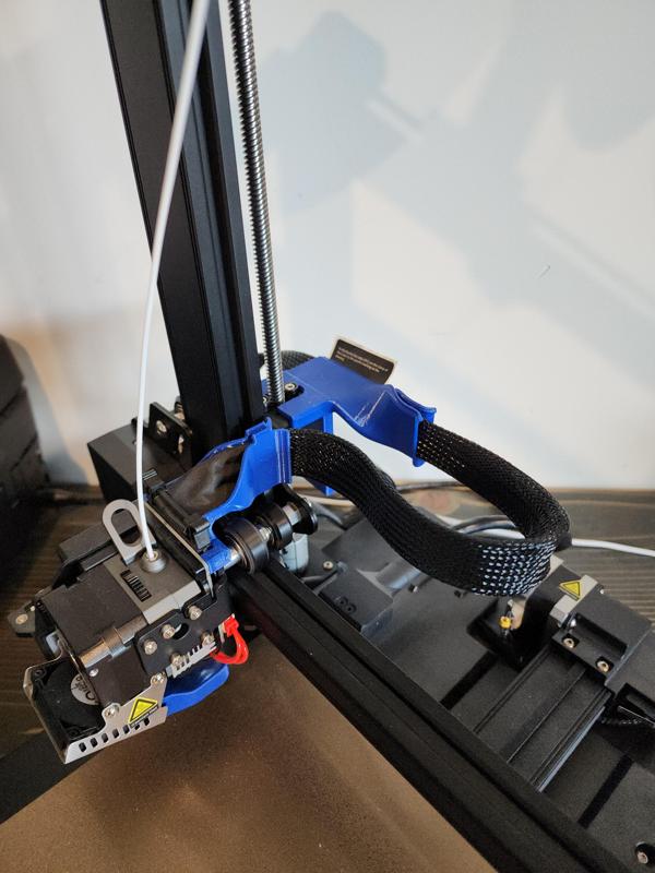 Ender 3 S1 Pro Ribbon Cable Support - Complete From Extruder to Base - Low Profile