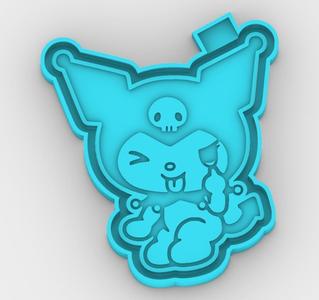 Kuromi Sticking Out Tongue Fuck - freshie mold - STL for silicone mold