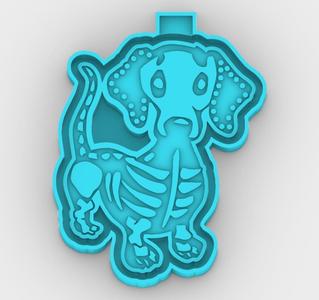 Halloween Skull Dog - freshie mold - STL for silicone mold