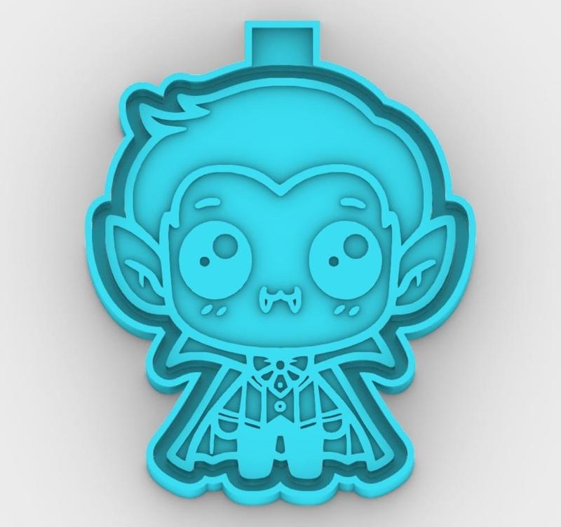 vampire dracula - horror halloween 020517 - freshie mold - STL for silicone mold