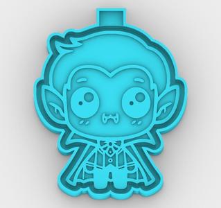 vampire dracula - horror halloween 020517 - freshie mold - STL for silicone mold
