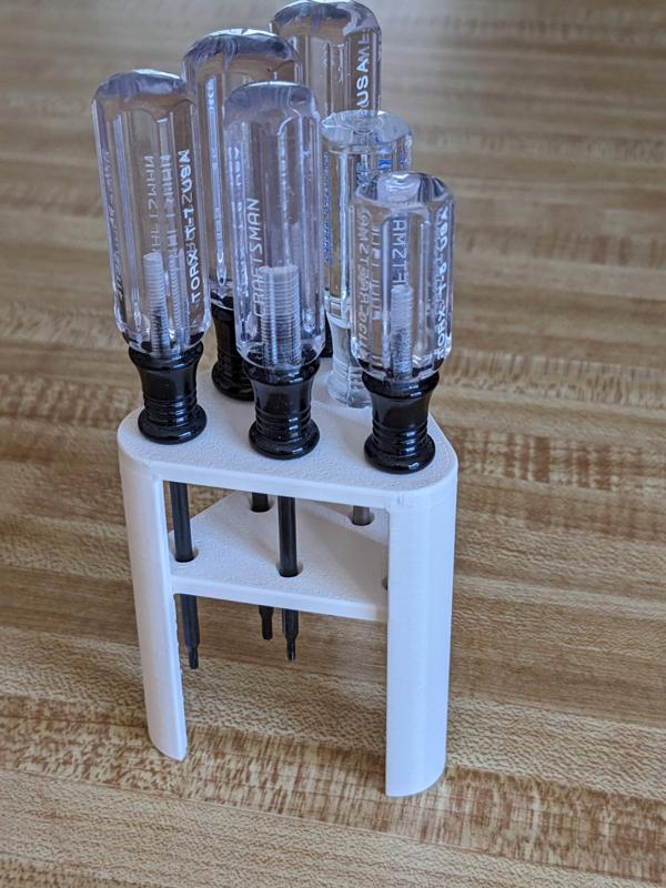 Compact Triangular Screwdriver Stand