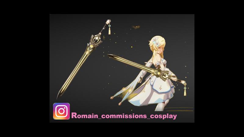 3MF STL GENSHIN IMPACT Prototype Rancour Sword