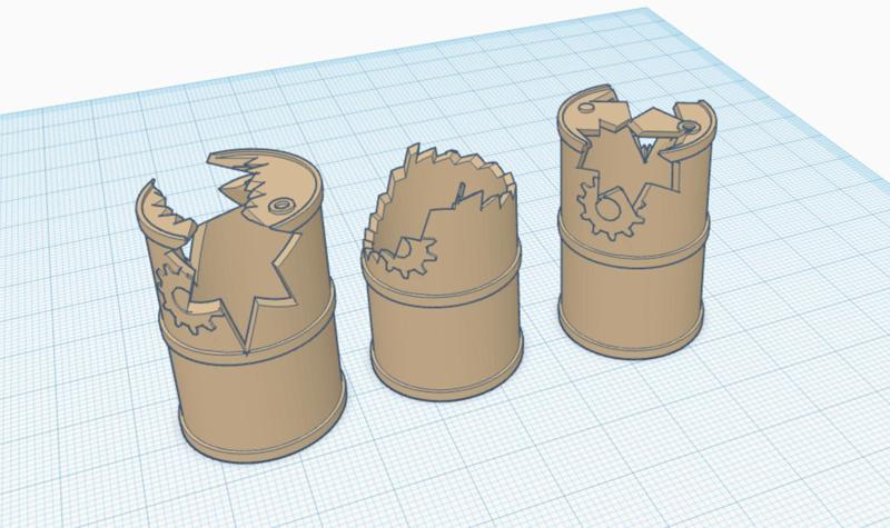 Wargame Walls Wrecked Barrels Section 18