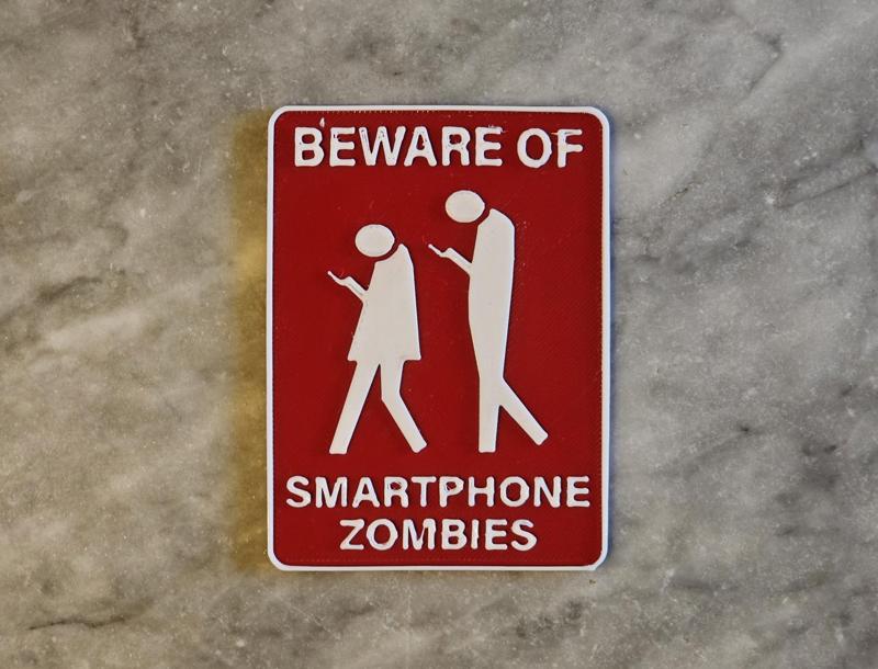 Smartphone zombie sign