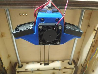 E3D v6 Hotend - 40mm Fan Duct + 2 sides 40mm fan duct