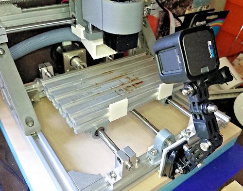 GoPro clip mount for 20mm-extrusion CNC frame