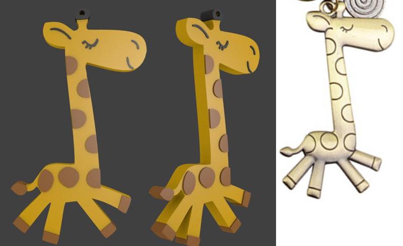 Giraffe keychain
