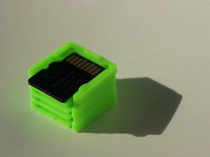 μSD card storage clip