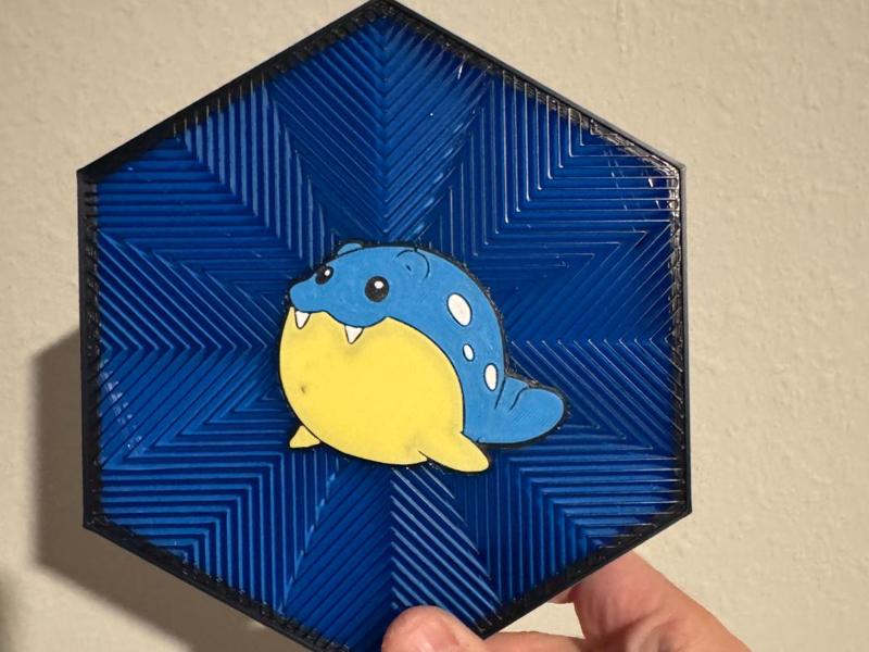#363 Spheal Hex Wall Art