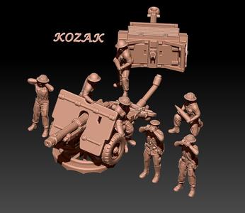 ww2 british 25 pdr artillery with crew